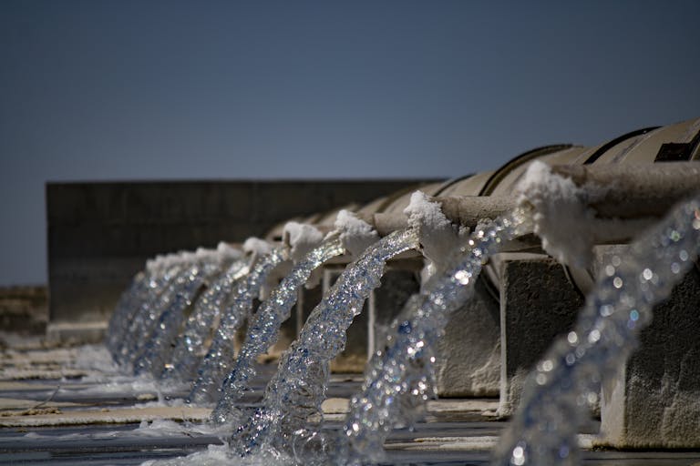 Water Flowing from Pipes